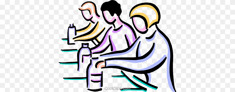 Workers On Assembly Line Royalty Vector Clip Art Illustration, Architecture, Building, Factory, Person Png Image