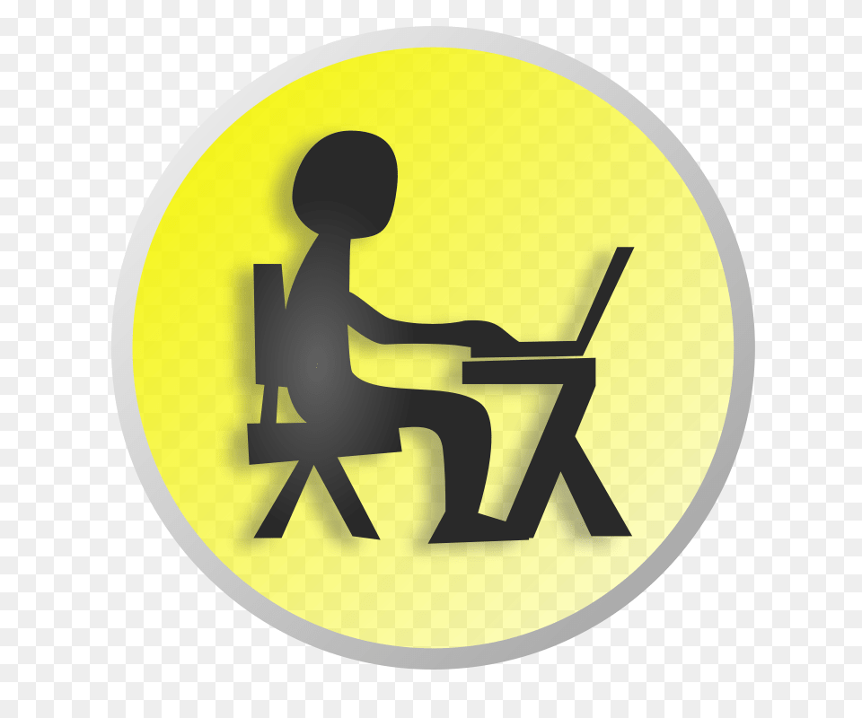 Working, Person, Sitting, Disk Free Transparent Png