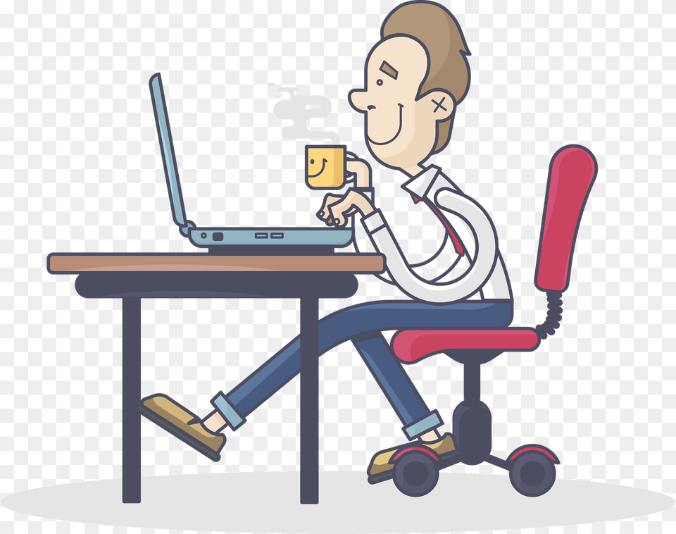 Working Clipart, Desk, Furniture, Table, Sitting Png