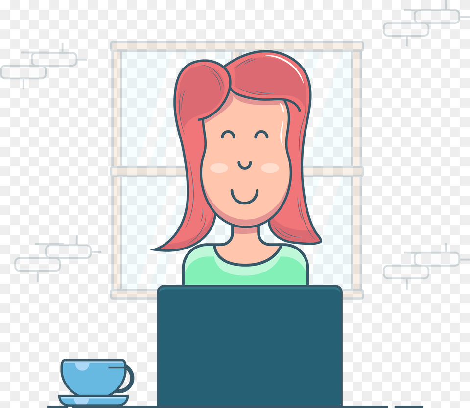 Working Girl Table Pc Computer Clipart, Face, Head, Person, Baby Png