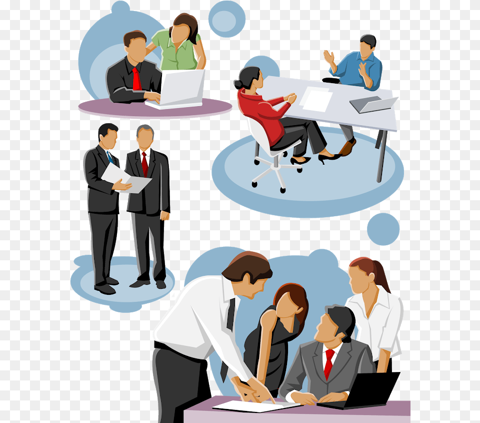 Working Illsutration Icon Business Icon Business People Speaking, Indoors, Lecture, Crowd, Person Png Image