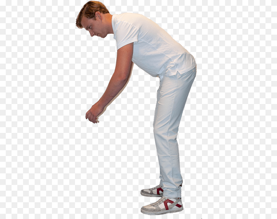 Working In A Forward Bended Posture Leads To High Stresses Voorovergebogen, Adult, Clothing, Footwear, Male Free Png Download