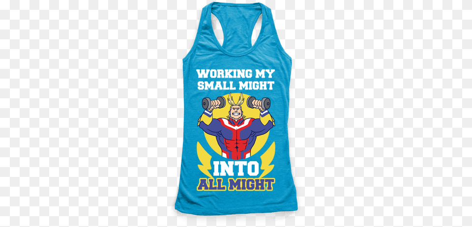 Working My Small Might Into All Might My Hero Academia Clothing, Baby, Person, Tank Top, Face Free Transparent Png