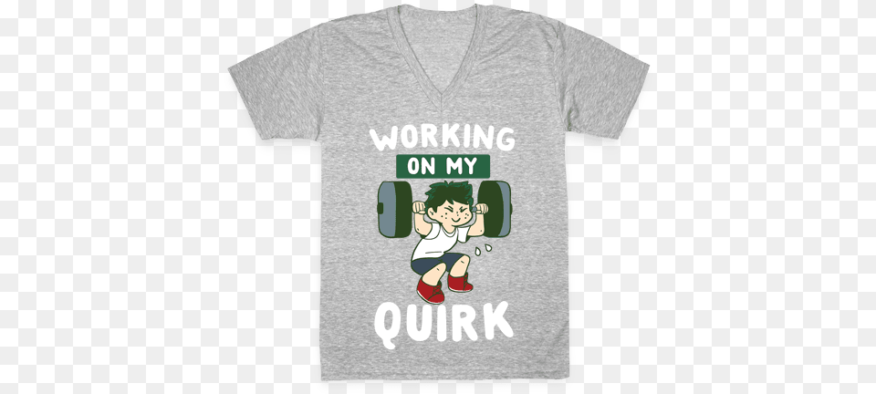 Working On My Quirk My Hero Academia Deku Shirt, Clothing, T-shirt, Baby, Person Free Png Download