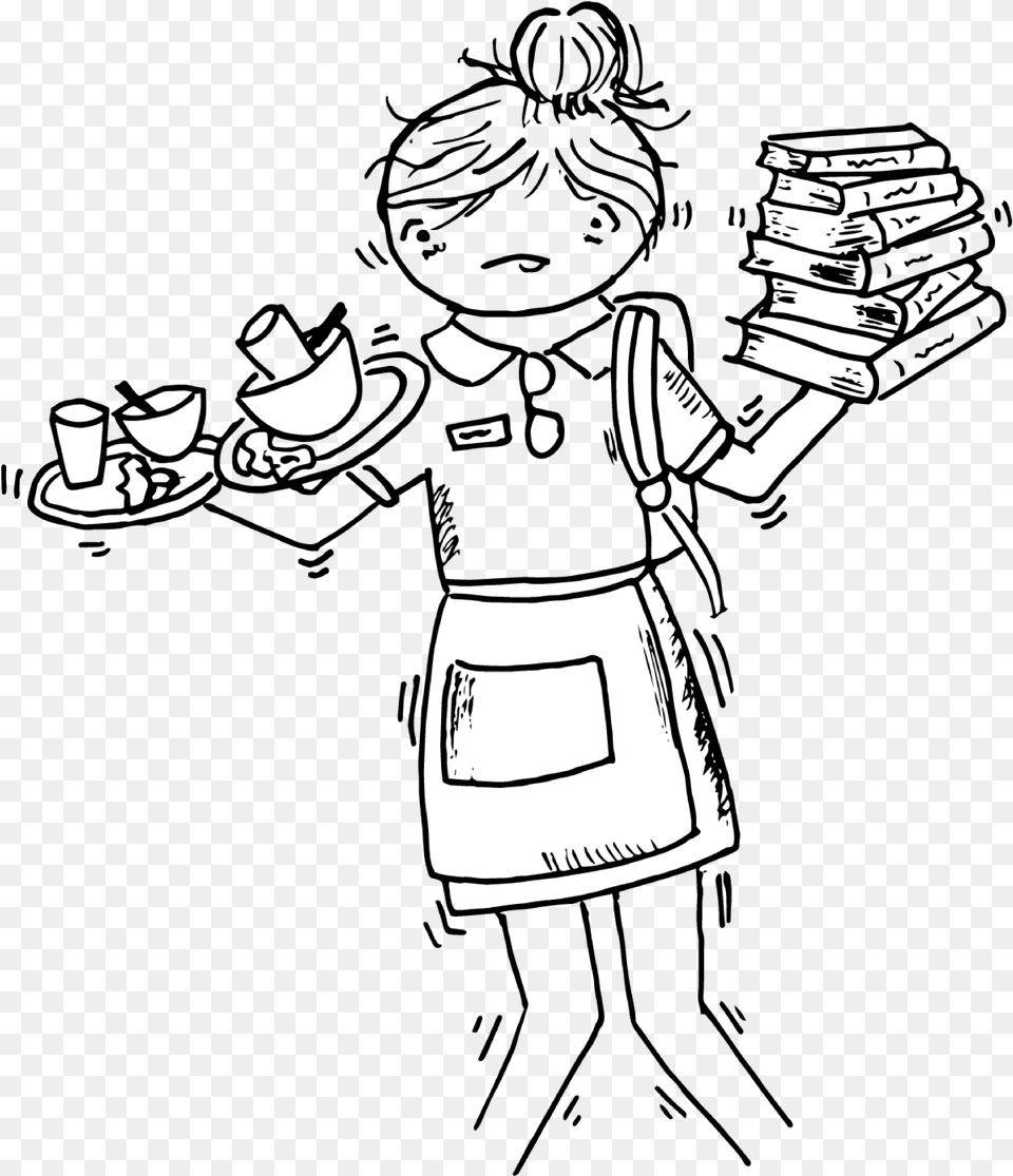 Working Student Picture Cartoon, Book, Publication, Comics, Adult Png
