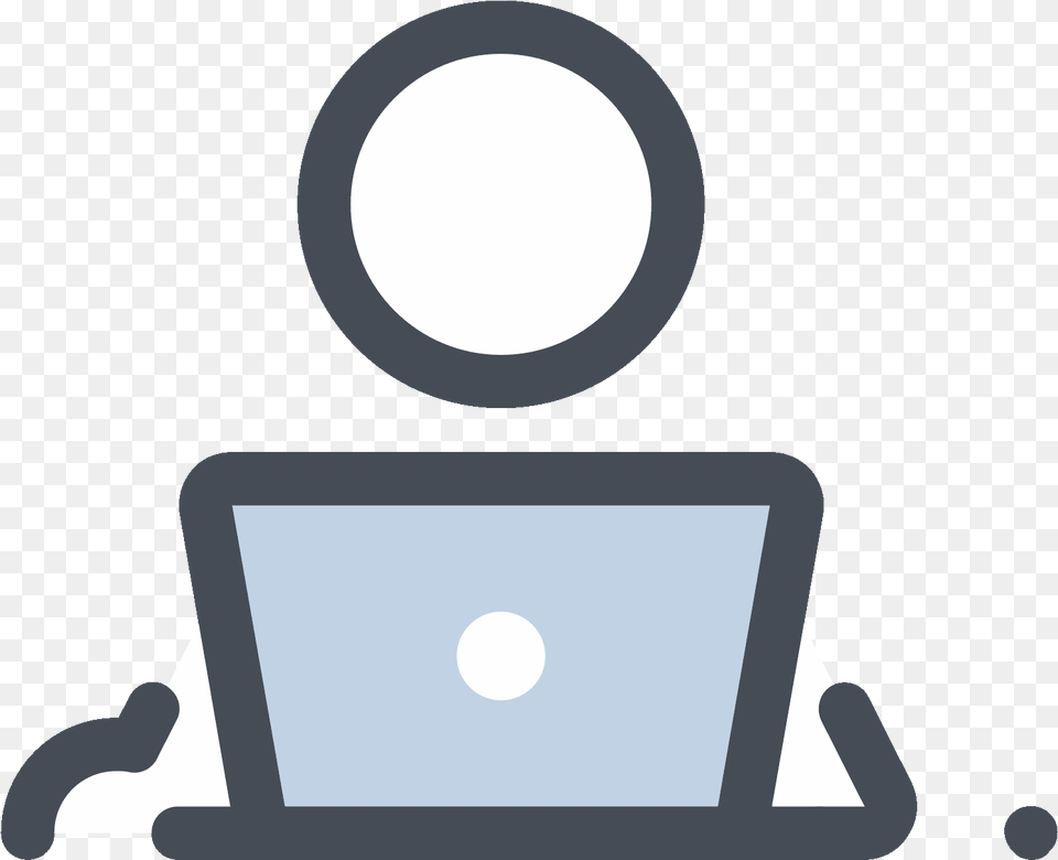 Working With A Laptop Icon Circle, Pc, Computer, Electronics, Lighting Free Png Download