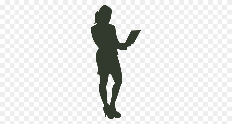 Working Woman Silhouette Notebook, Person, Head Free Transparent Png