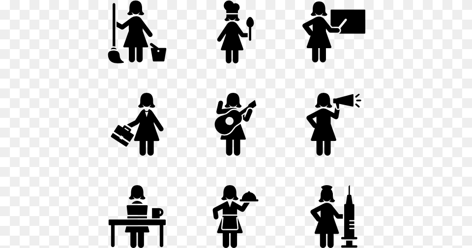 Working Women Working Woman Icon, Gray Free Transparent Png