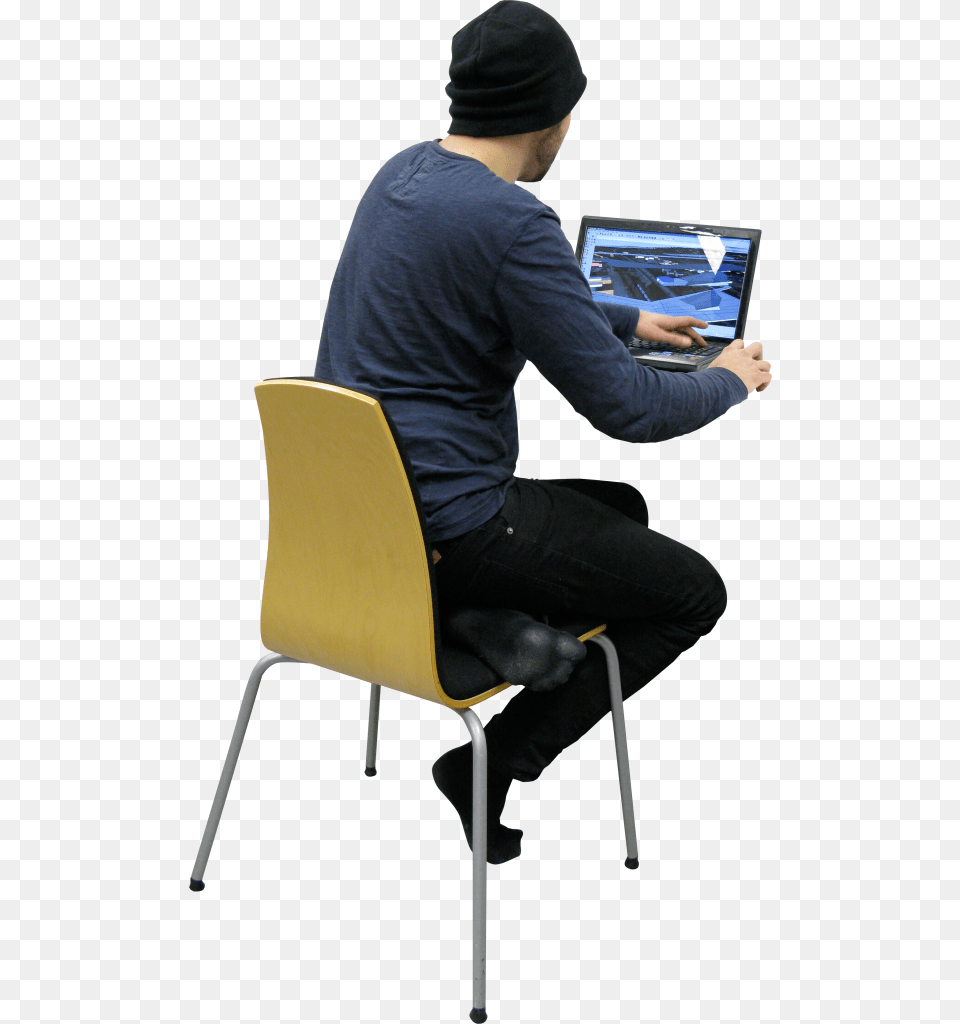 Workingb Architect Image, Sitting, Person, Pc, Man Png