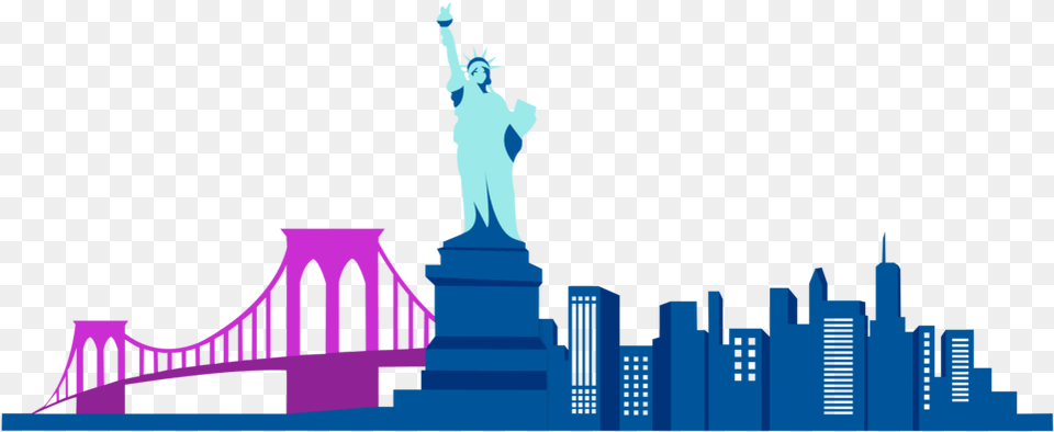 Workouts U2014 Drag Queen U2022 Producer Dj Brooklyn Bridge Silhouette New York Skyline, Art, City, Metropolis, Urban Free Transparent Png