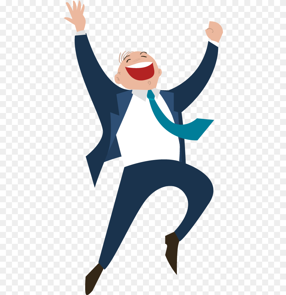 Workplace Happiness At Work Customer Clip Art Vector Happy Man, Person, Clothing, Pants, Formal Wear Free Transparent Png