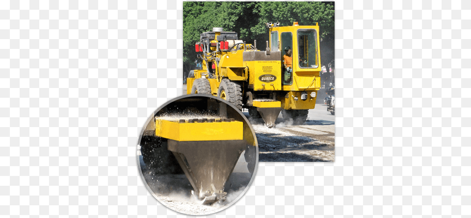 Works With Standard Rolling And Paving Equipment Resonant Machine, Bulldozer, Person Free Transparent Png
