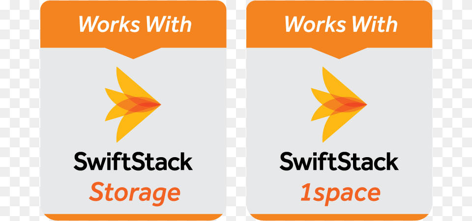 Works With Swiftstack Badge Graphic Design, Text, Logo, Symbol Free Transparent Png