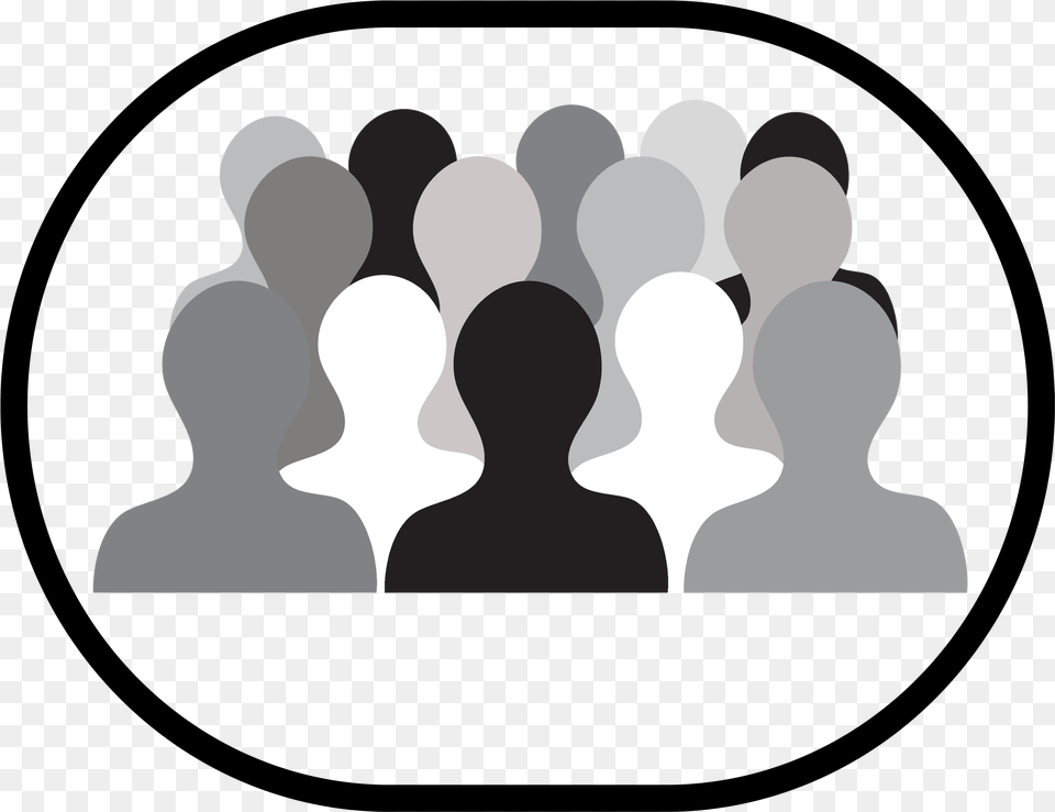 Workshop Icon Transparent Background, Silhouette, Crowd, People, Person Png