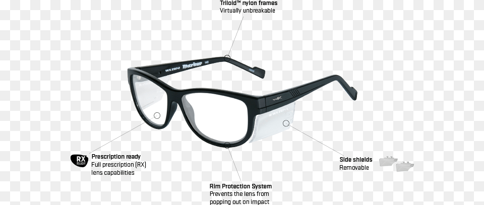 Worksight Frames Function As Fashionable Eyewear As Wiley X Safety Side Shields, Accessories, Glasses, Sunglasses Png Image