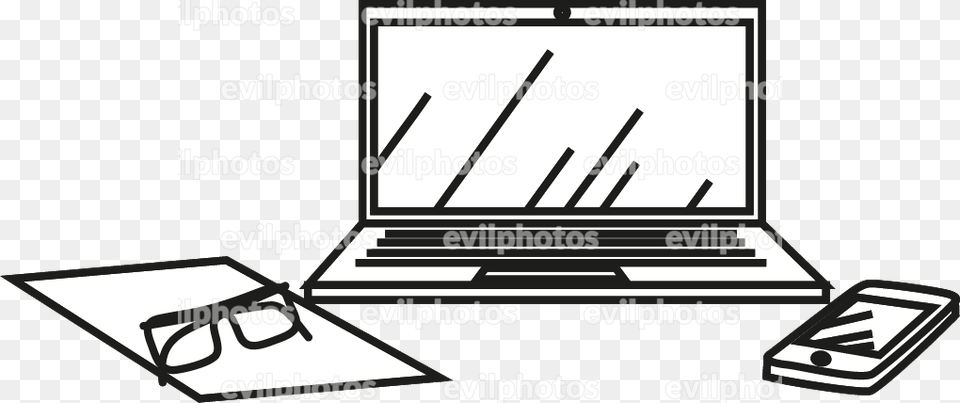 Workspace Drawing Vector And Stock Photo, Laptop, Computer, Electronics, Pc Free Png