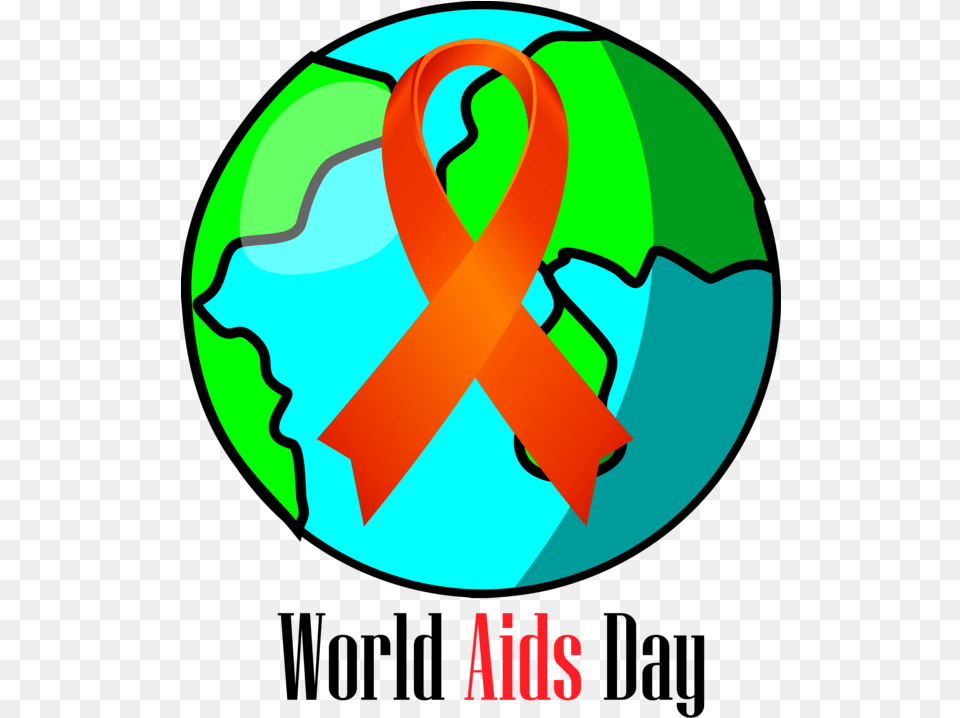World Aids Day Green Circle Symbol For Red Ribbon Internet Clipart Background, Astronomy, Outer Space, Planet, Globe Free Transparent Png
