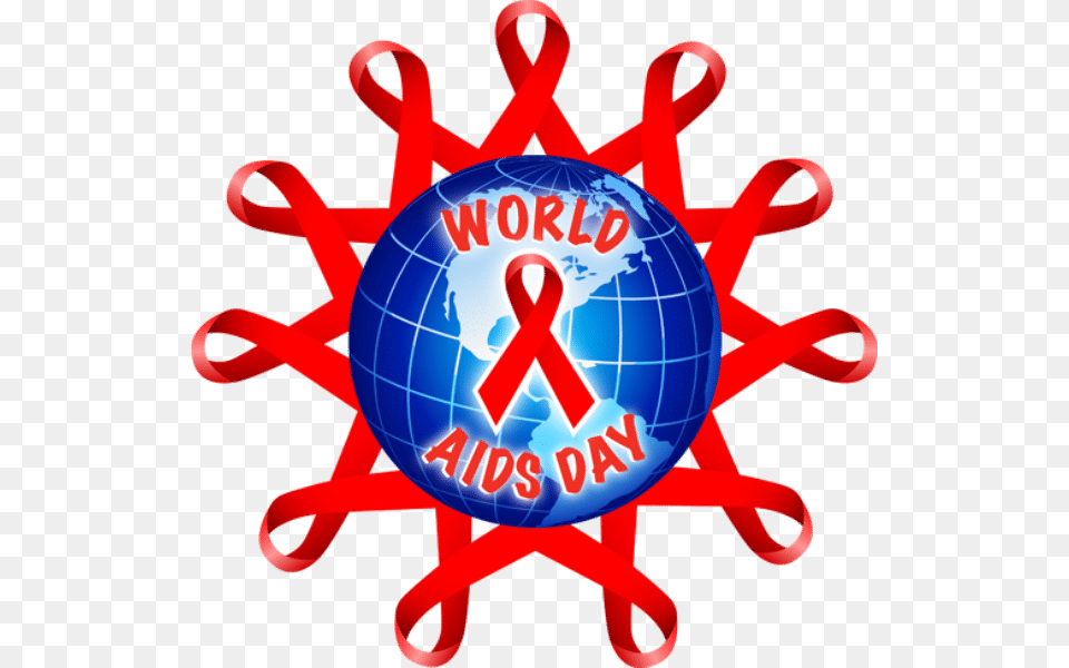 World Aids Day Red Ribbon Hiv Aids Art, Sphere, Symbol, Astronomy, Outer Space Png