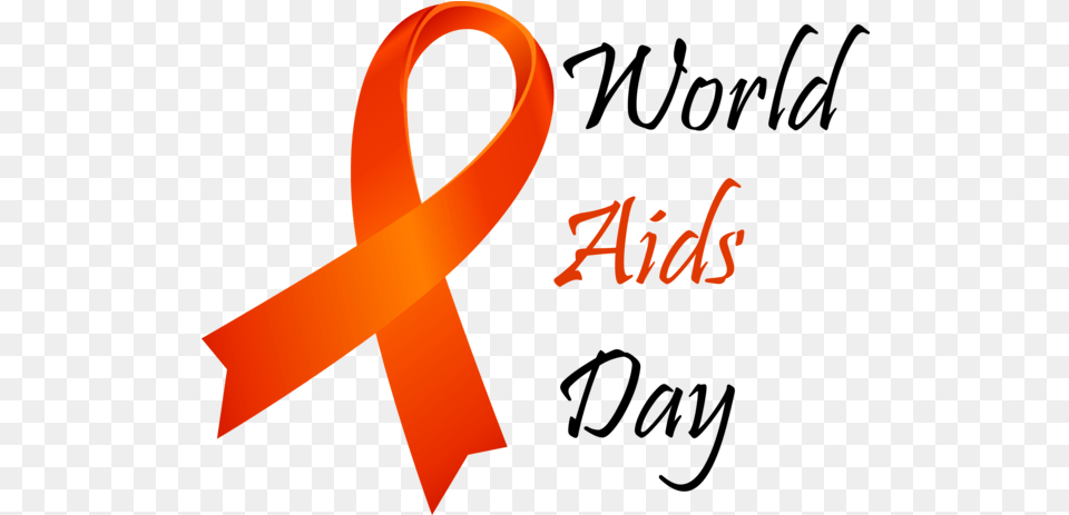 World Aids Day Text Font Logo For Red Ribbon Calligraphy Free Transparent Png