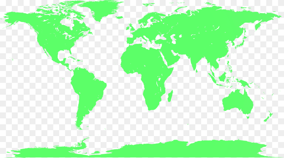 World Blank Map No Borders, Green, Purple, Art, Graphics Png