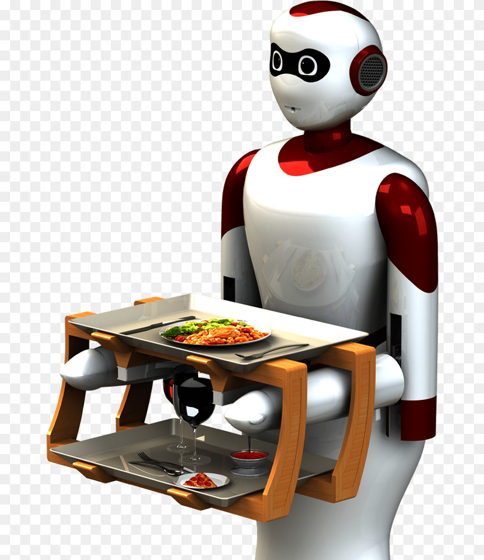 World Class Waiter Robot Made In Nepal By Paaila Technology Paaila Robot, Furniture, Table, Glass Free Transparent Png