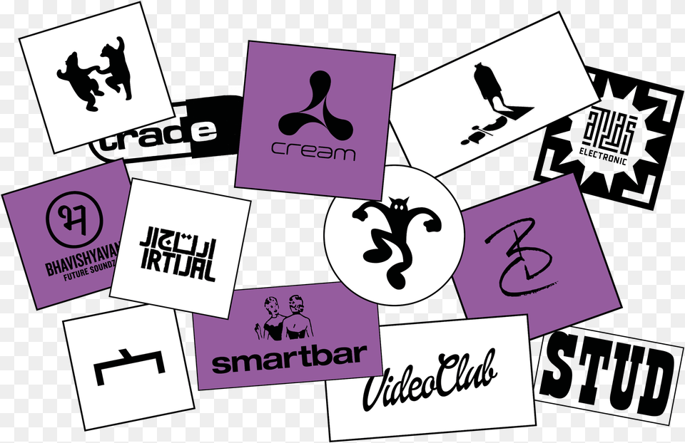 World Club Logos Explained Red Bull Music Academy Daily Club Logos In Ibiza, Sticker, Person, Text, Paper Free Png Download