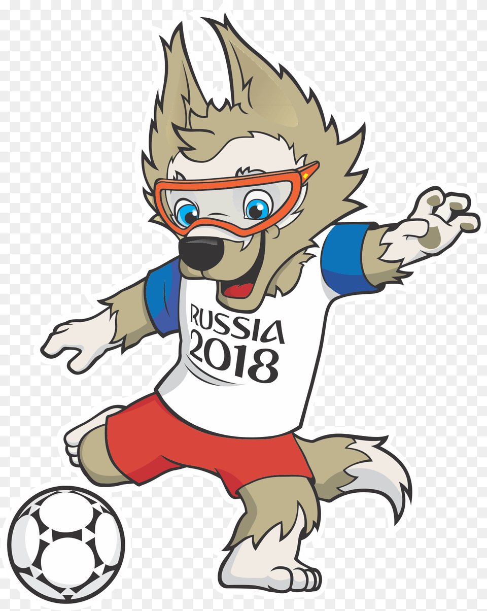 World Cup 2018 Wolf, Baby, Person, Ball, Football Png Image