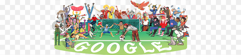 World Cup 2018 World Cup 2018 Google Doodle, Book, Comics, Publication, People Png Image