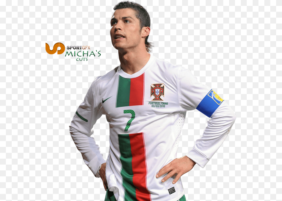 World Cup Kits Cristianoronaldo Cristiano Ronaldo 2010, Adult, Shirt, Person, Neck Png Image