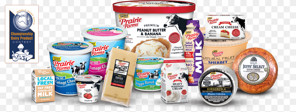 World Dairy Expo Winners Prairie Farms Cottage Cheese, Yogurt, Dessert, Food, Cream Free Png Download