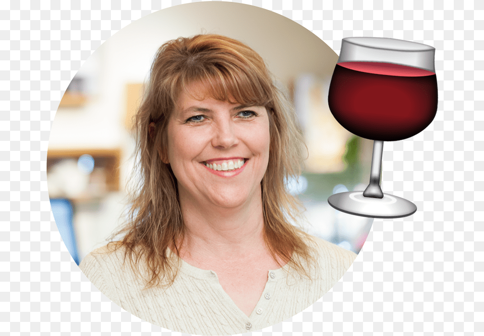 World Emoji Day Tammy Kidder Wine Glass Wine Glass, Adult, Red Wine, Person, Liquor Free Transparent Png