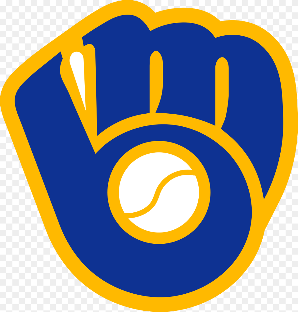 World Famous Logos With Hidden Meanings Milwaukee Brewers Glove Logo, Baseball, Baseball Glove, Clothing, Sport Png