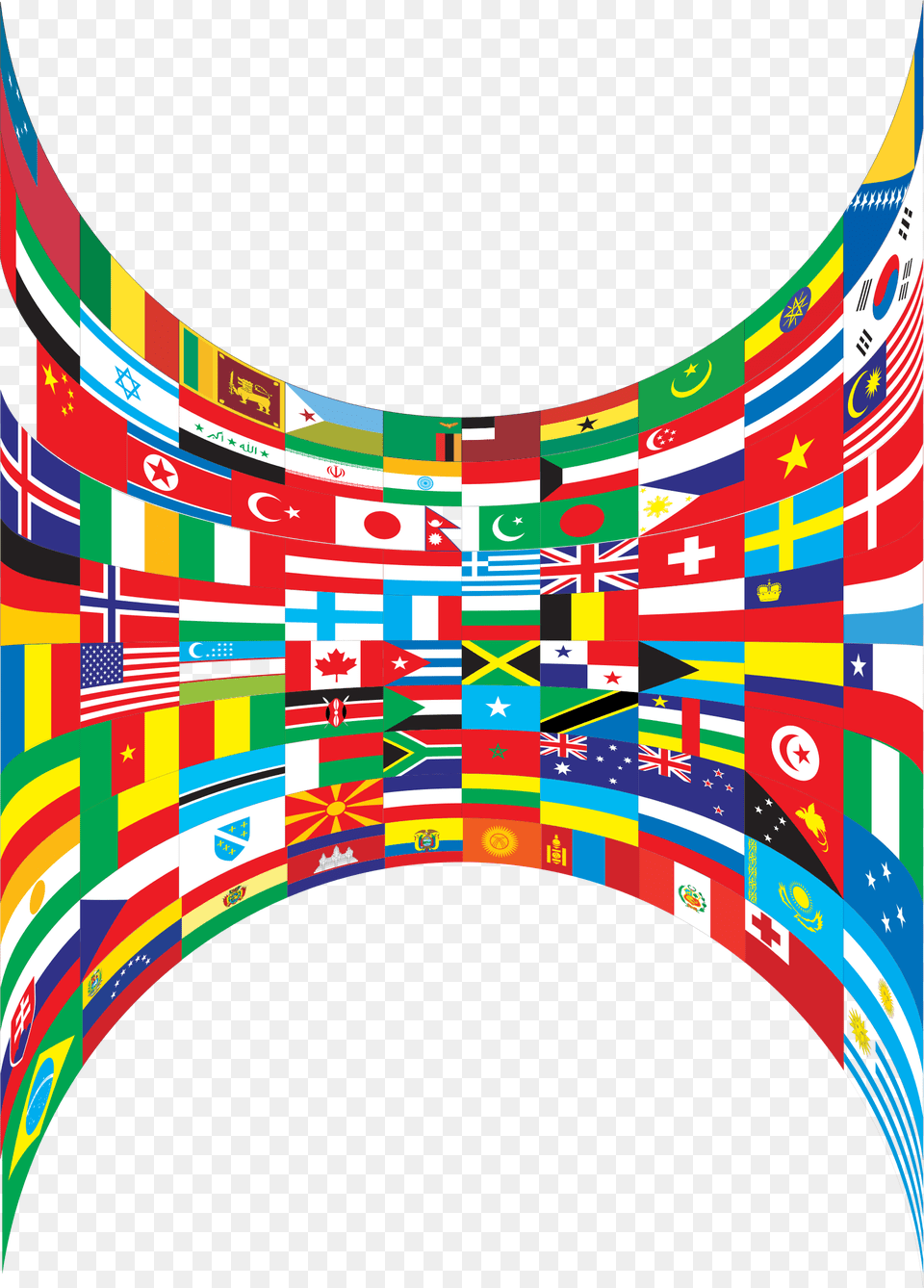 World Flags Perspective Icons, Art, Graphics, Modern Art, Painting Free Png Download