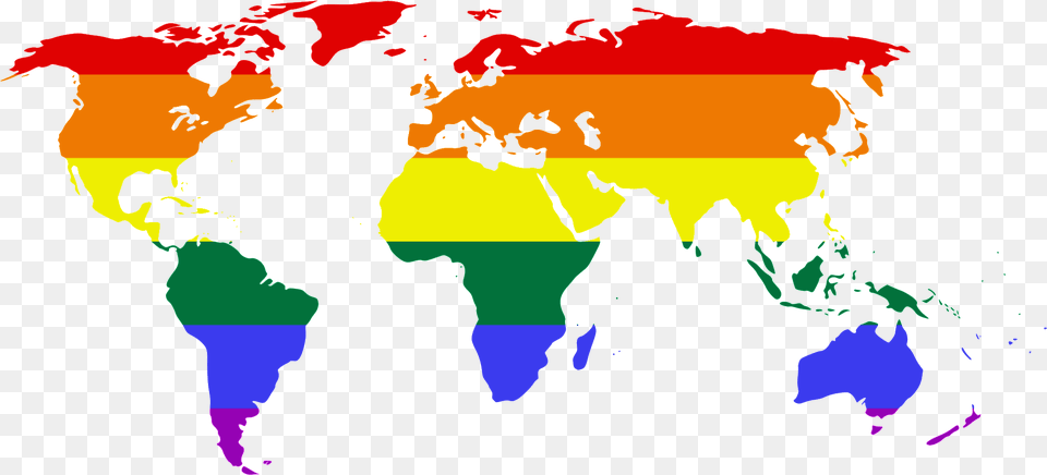 World Gallery World Map With Gay Flag, Art, Silhouette, Graphics, Person Free Png Download