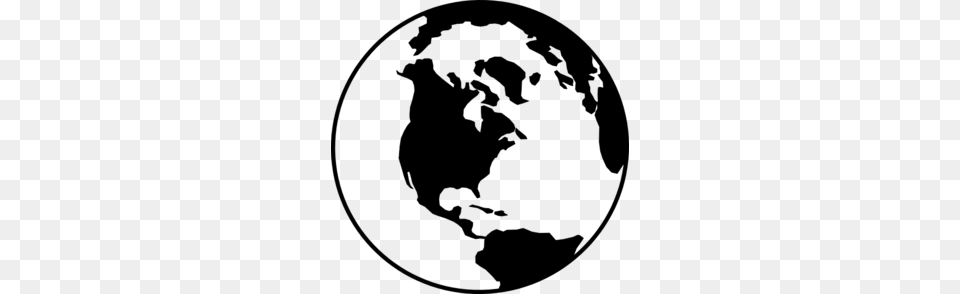 World Globe Bampw Clip Art, Gray Png