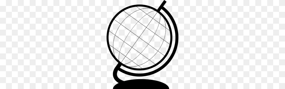 World Globe Outline Clip Art, Gray Free Transparent Png