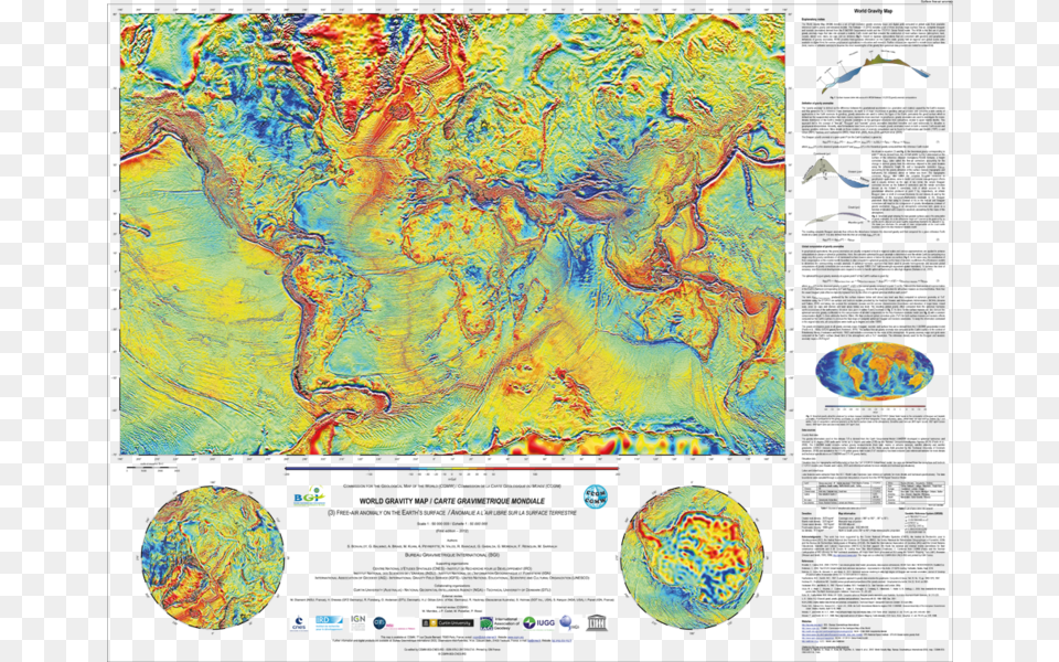 World Gravity Map Denotes A Set Of 3 Global Anomaly Global Gravity Anomaly Map, Chart, Plot, Person, Outdoors Png Image