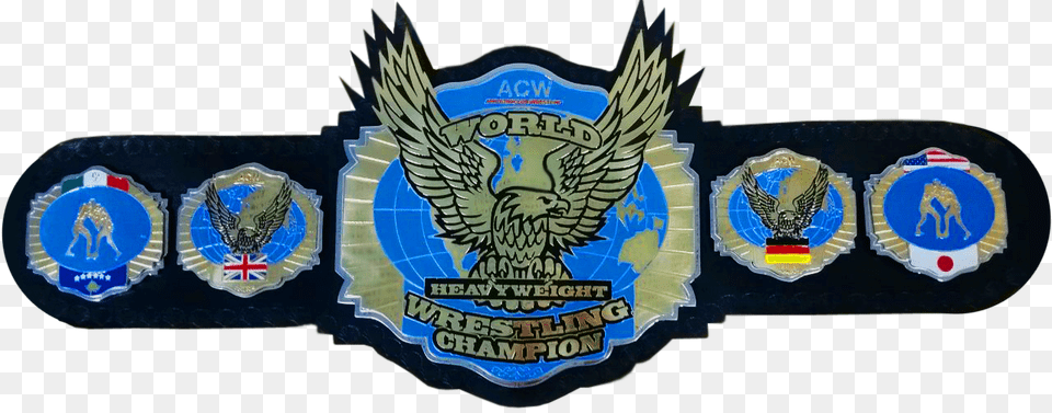 World Heavyweight Championship Pro Wrestling Title Custom Us, Badge, Logo, Symbol, Accessories Free Transparent Png