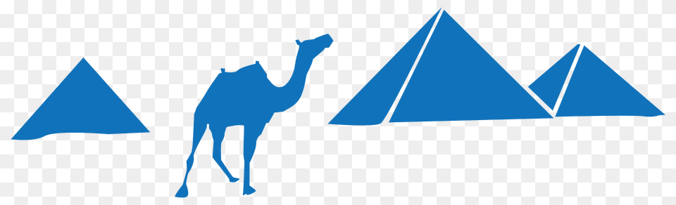 World Landmarks Blue Icons Giza Pyramids Clipart, Triangle, Animal, Antelope, Mammal Free Png