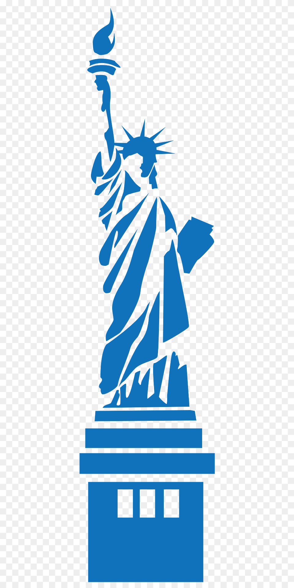 World Landmarks Blue Icons Statue Of Liberty Clipart, Art Free Transparent Png
