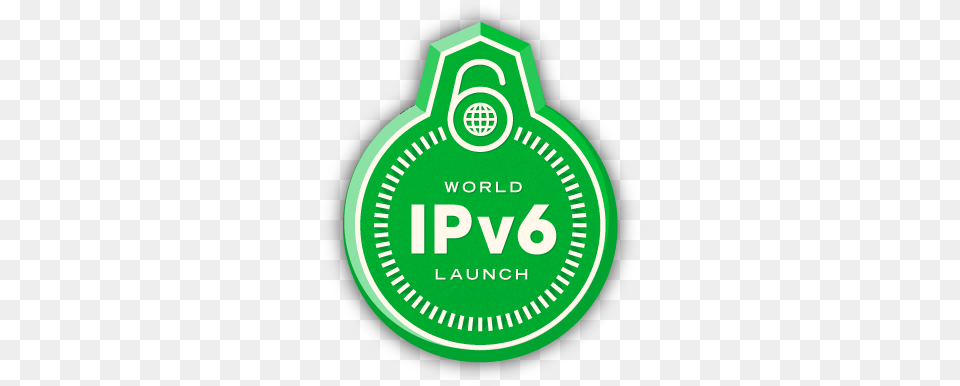 World Launch Logo World Ipv6 Day, Badge, Symbol, Green, Dynamite Png Image