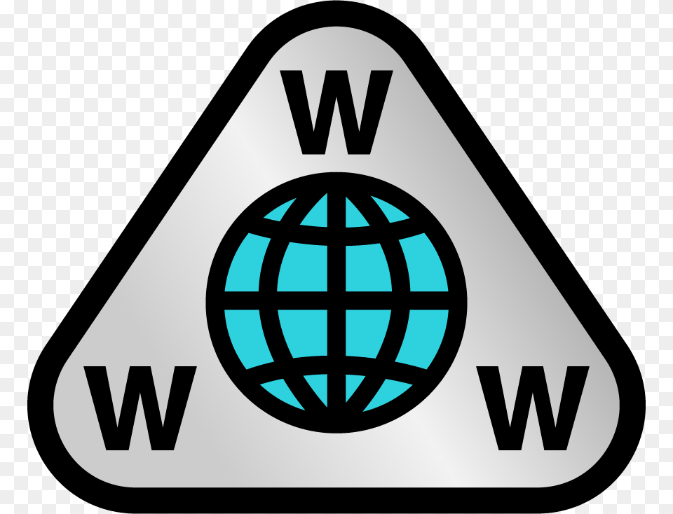 World Logo World Wide Web Logo, Triangle, Ammunition, Grenade, Weapon Png Image