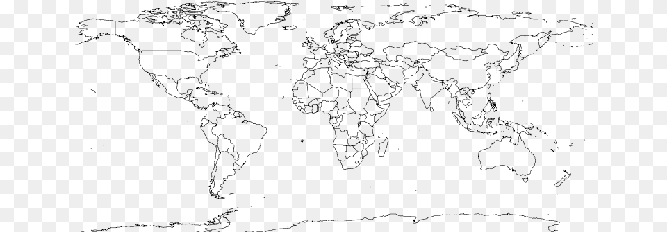 World Map 1 Vector 4vector World Map Countries, Gray Free Transparent Png