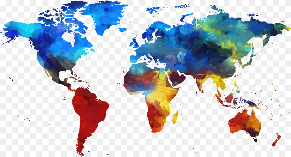 World Map, Art, Modern Art, Person, Painting Free Transparent Png