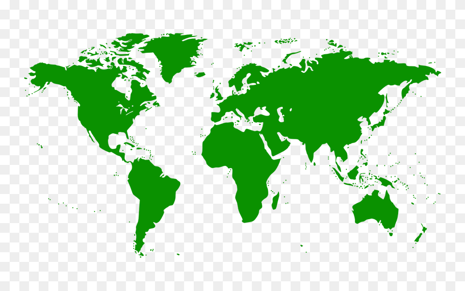World Map, Green, Text Png