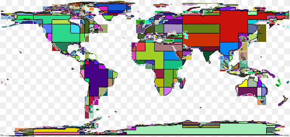 World Map Abstract Blocks Clip Arts, Chart, Plot, Baby, Person Png Image