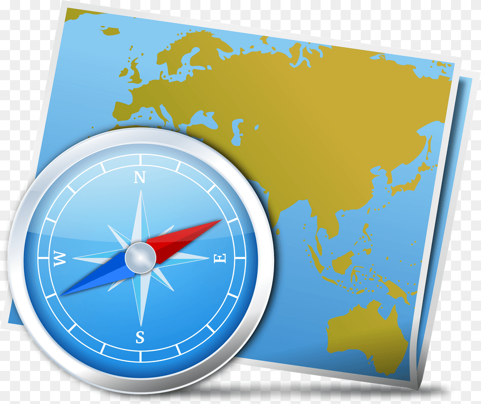 World Map And Compass Clipart, Aircraft, Airplane, Transportation, Vehicle Png Image