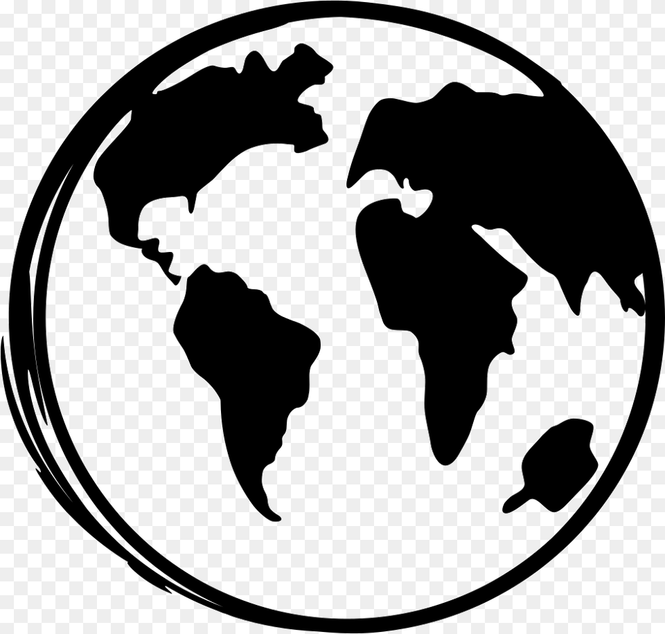 World Map Black And White, Astronomy, Planet, Outer Space, Globe Png