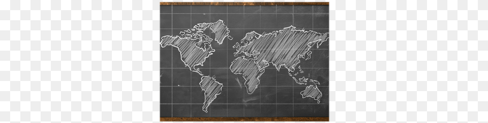 World Map Chalk, Chart, Plot, Blackboard Free Png