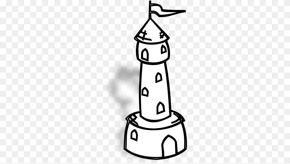 World Map Clipart Black And White Tower Clipart Black And White, Ammunition, Architecture, Building, Grenade Free Png